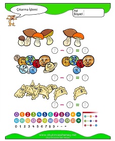 Çıkarma İşlemi Çalışma Sayfaları